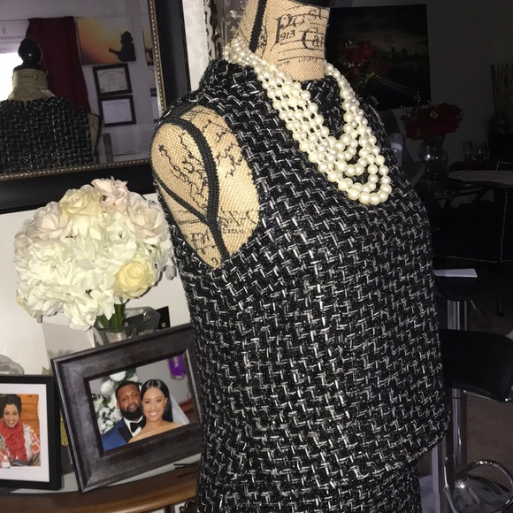 2-piece Eva Mendes houndstooth woven suit - Picture 3 of 5